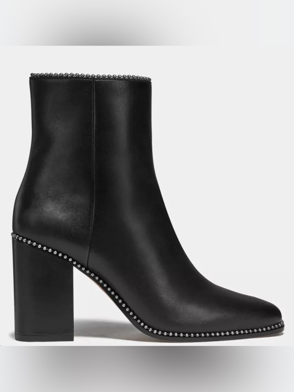 Coach Drea Bootie Beadchain Black Leather Ankle Boot G4283 - Damaged Heels